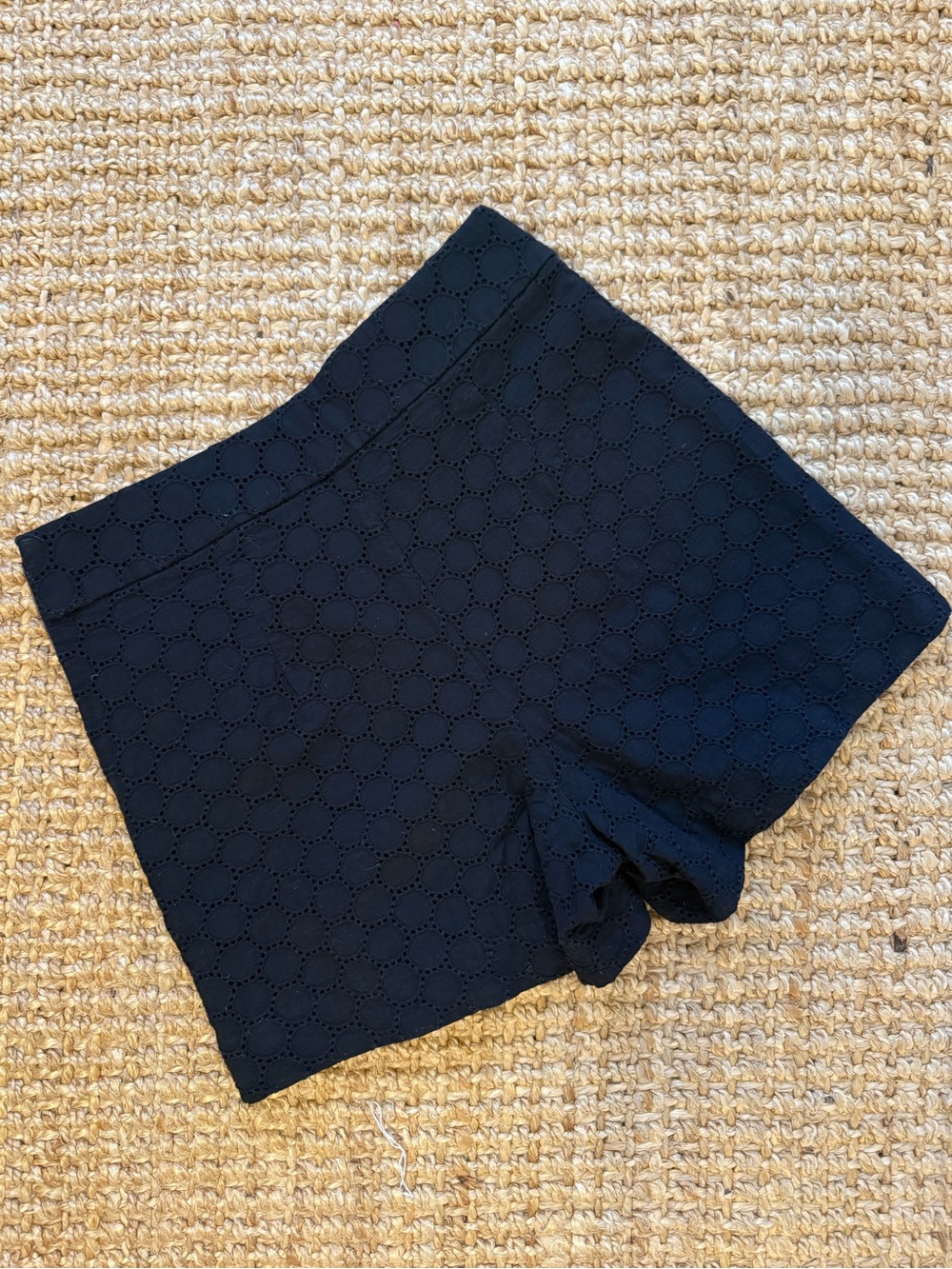 LIKE NEW! J. Crew High-Waisted Women’s Black Eyelet Shorts